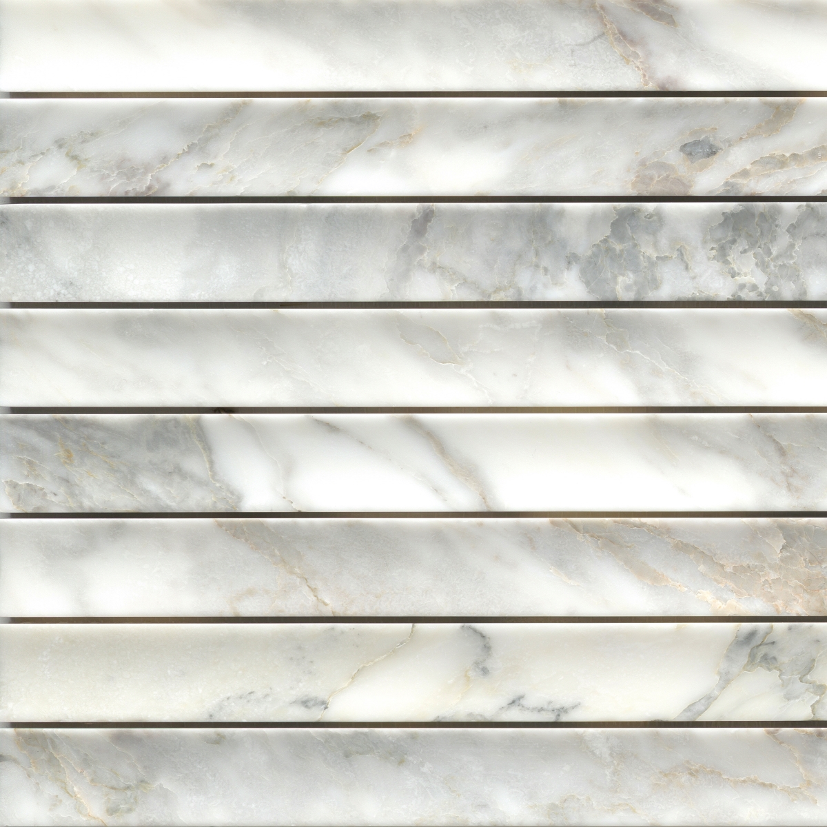 Calacata Honed Tube Mosaic